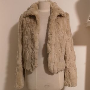 genuine rabbit fur coat size s-m